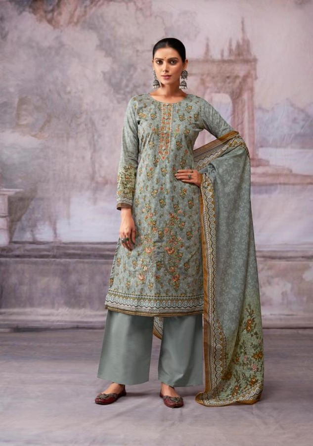 Deepsy Shazar 15007 - Pure Cotton With Heavy Self Embroidery Suit