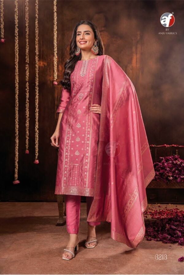 AF Silk Affair 3216 - Jacquard Banarasi Silk Stitched Suit