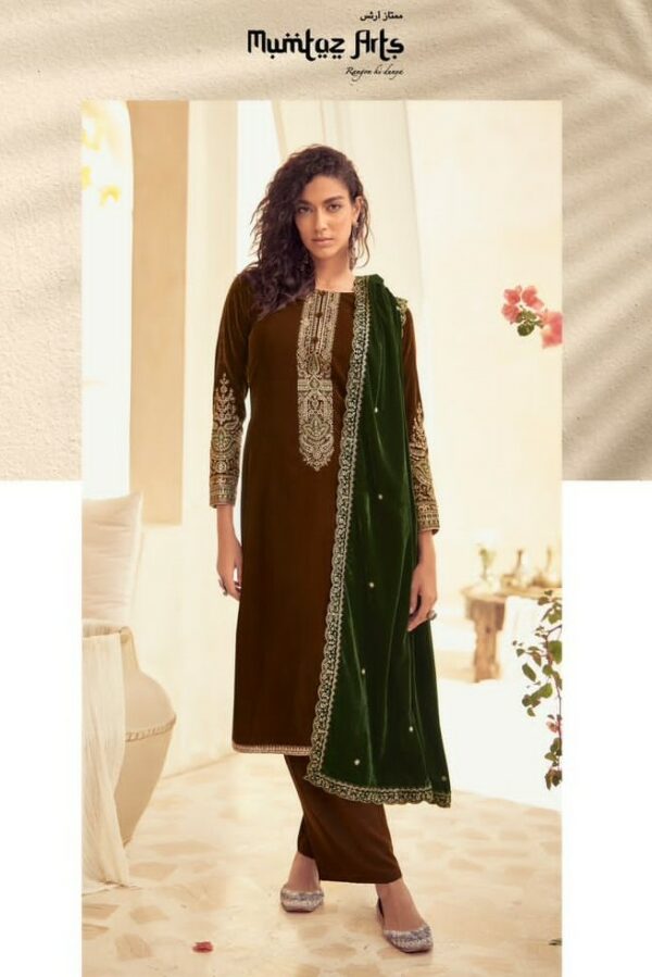 Mumtaz Guzarish 36004 - Pure Velvet With Designer Heavy Embroidery Suit