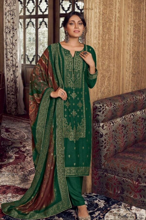 Kala Print 1001 - Viscose Pashmina Dyed Jacquard Suit