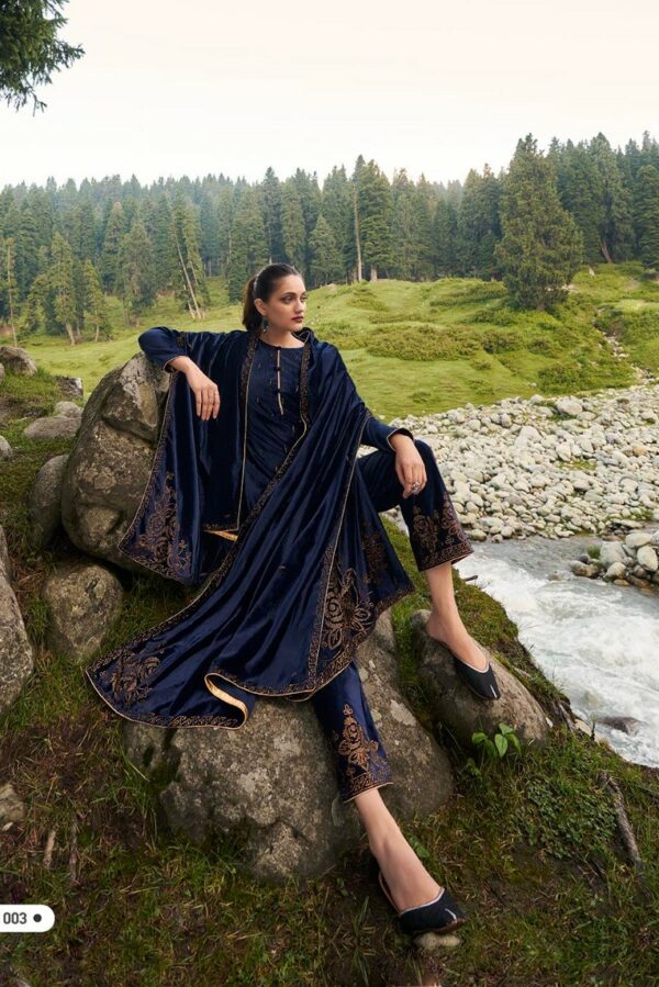 Kala Payal 1001 - Pure Velvet With Swarovski Embroidery Suit