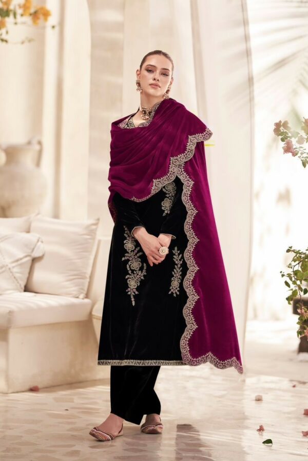 Mumtaz Naaz 47004 - Pure Velvet With Designer Heavy Embroidery Suit