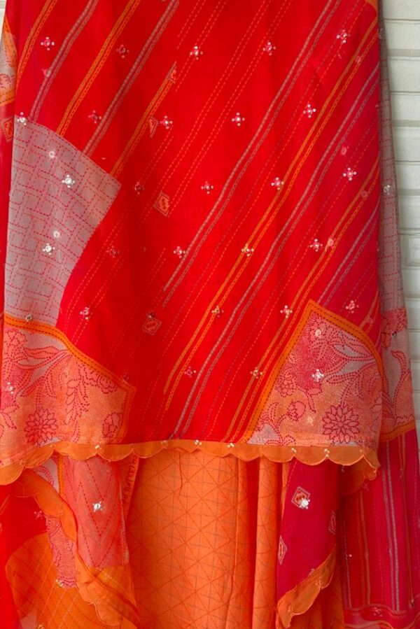 Fine Organza With Sequence, Zari, Mirror, Pearl & Resham Embroidery Suit