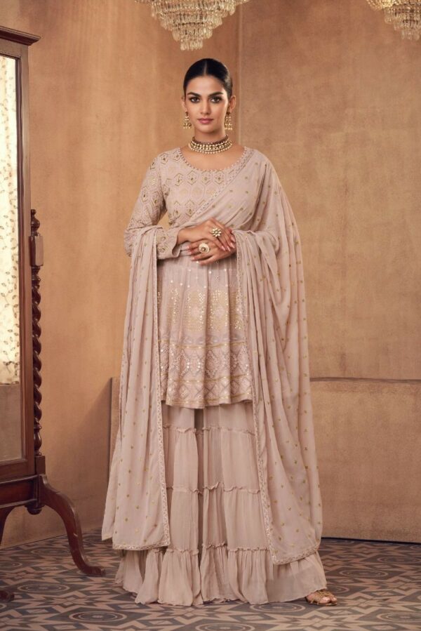 Gulkayra Izhaar 7194 - Real Georgette & Chinon Embroidered Stitched Dress