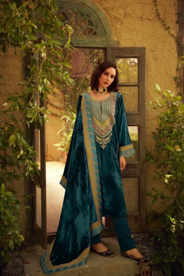 Aiqa The Winter Diaries - Pure Velvet With Fancy Work Suit