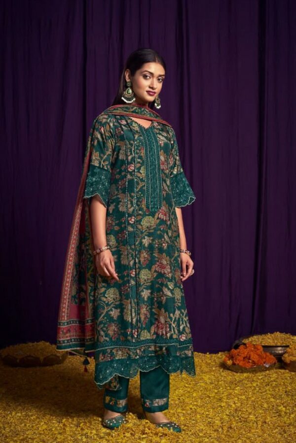 Jay Vijay Verity 8676 - Pure Bemberg Silk Digital Print With Embroidery Suit
