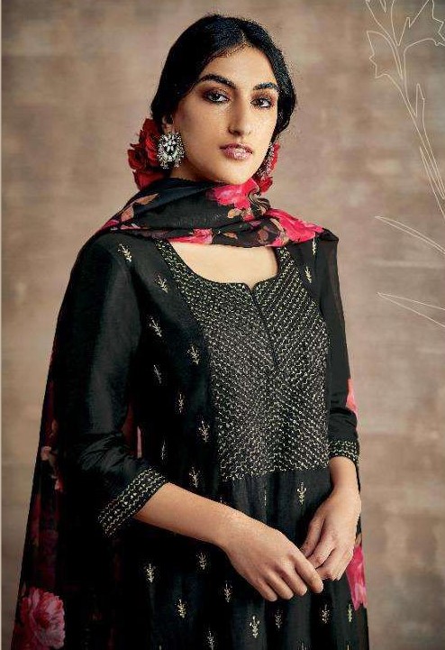 Tusser Silk Embroidered Suit - ST01