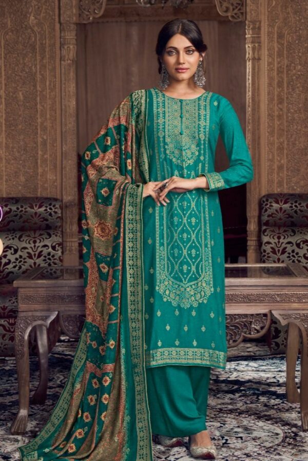 Kala Print 1001 - Viscose Pashmina Dyed Jacquard Suit