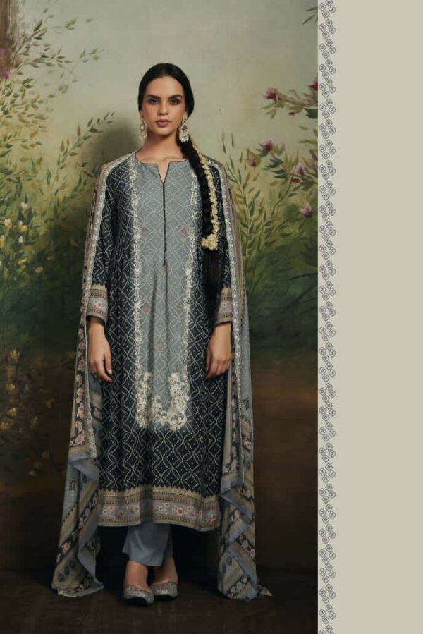 Kimora Samah 9178 - Pure Pashmina Digital Printed Embroidered Suit