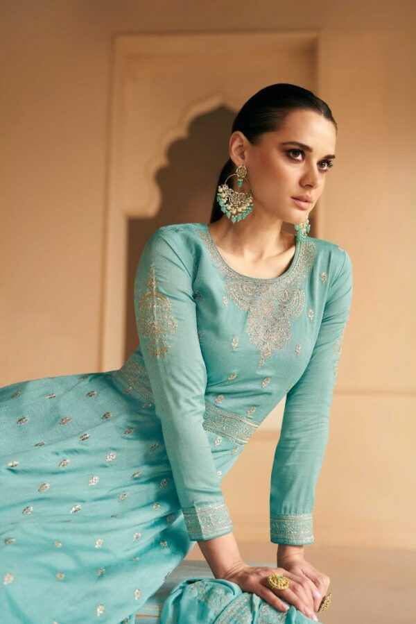 Aashirwad Safar 9640 - Premium Silk Embroidered Stitched Dress