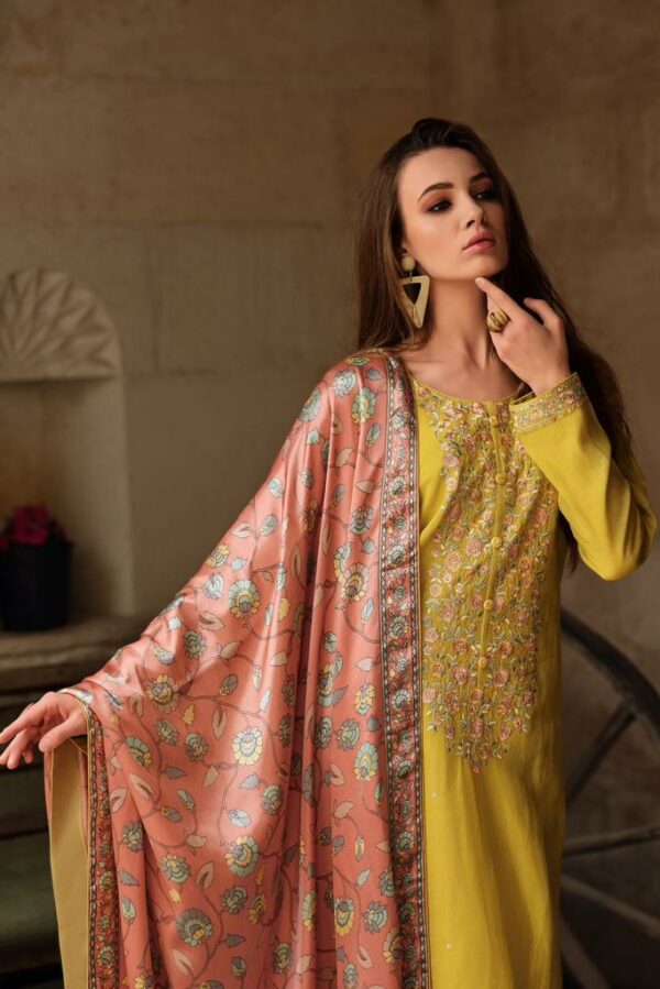 Varsha Aarna AN04 - Pashmina Silk Self Woven With Embroidery Suit