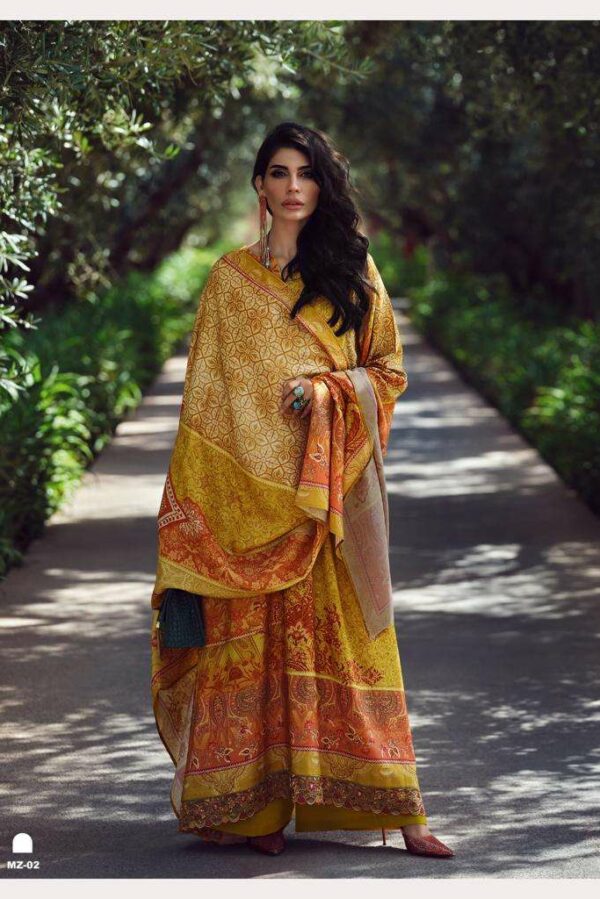 Varsha Mizaaz MZ06 - Pashmina Silk Digitally Printed With Embroidery Suit
