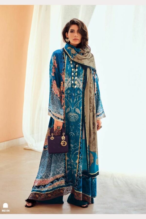 Varsha Mizaaz MZ06 - Pashmina Silk Digitally Printed With Embroidery Suit