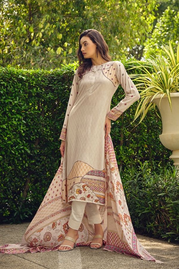 PRM Anjum 5253 - Pure Muslin Silk Digital Prints With Heavy Khatli Work Suit