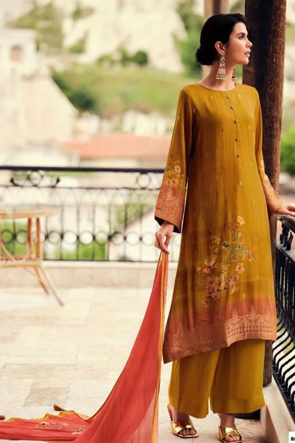 Varsha Rang RG01 - Organza Silk Woven Digitally Printed Suit