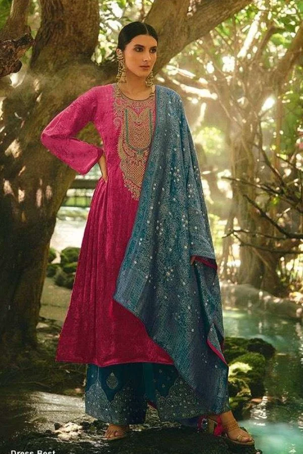 Aiqa Hasrat 8507 - Pure Velvet With Fancy Work Suit