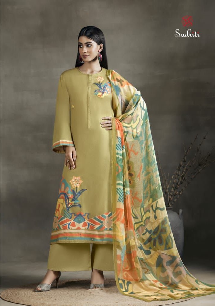 Sahiba Aza 378 - Cotton Satin With Handwork Embroidery Suit