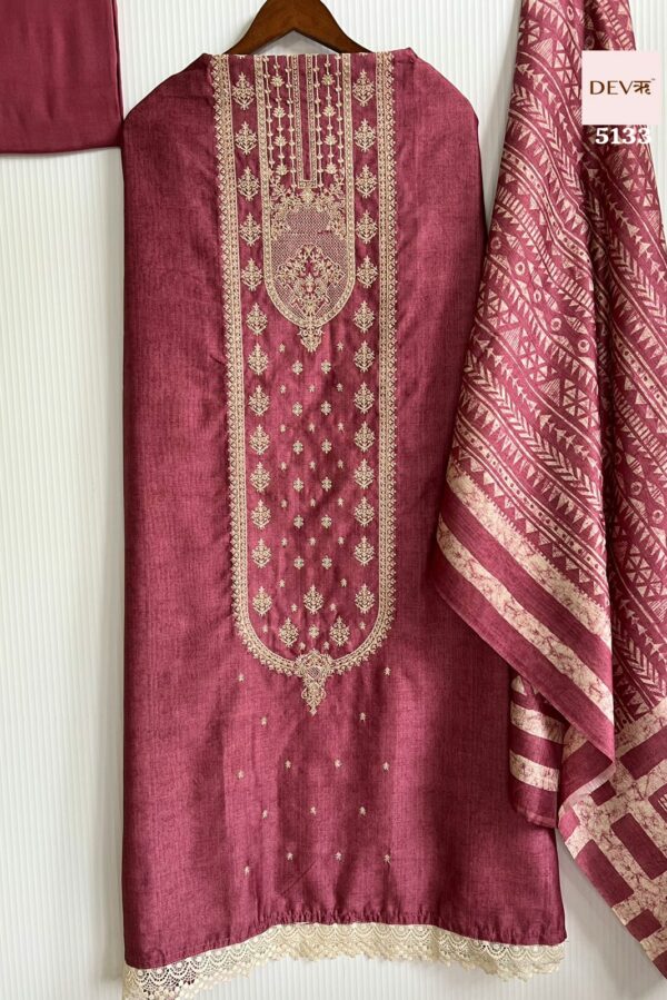 Pure Heavy Chanderi Silk With Beautiful Pakistani Style Threadwork Embroidery Suit