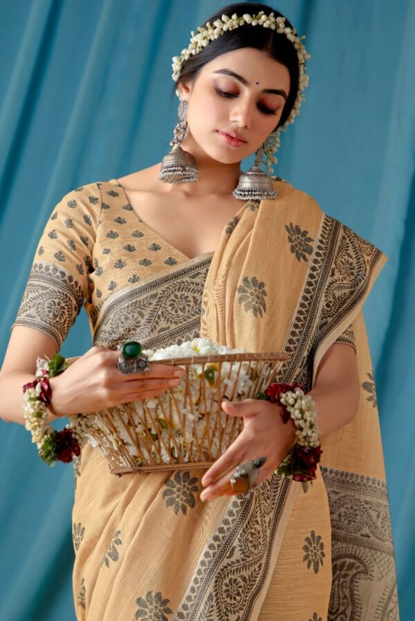 RajPath Meera 1005 - Beautiful Traditional Wear Lucknowi Linen Saree