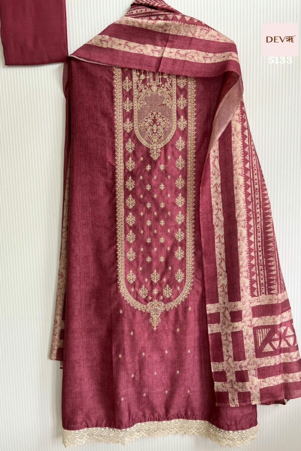 Pure Heavy Chanderi Silk With Beautiful Pakistani Style Threadwork Embroidery Suit