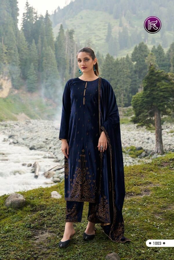 Kala Payal 1001 - Pure Velvet With Swarovski Embroidery Suit