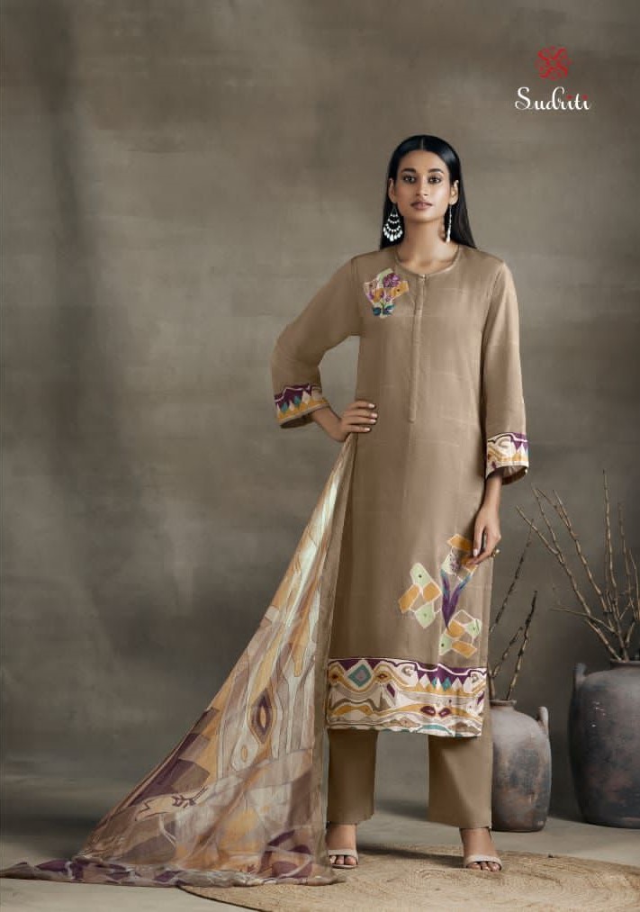 Sahiba Aza 315 - Cotton Satin With Handwork Embroidery Suit
