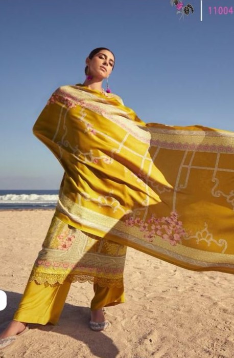 Kesar Aarambh 11004 - Pashmina Digitally Printed Suit