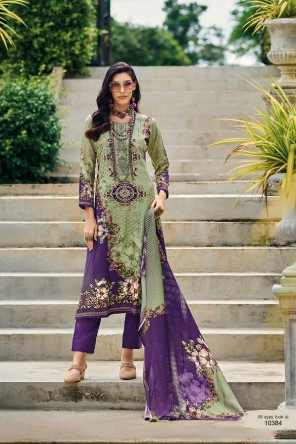 Cinderella Ibaadat 10390 - Pure Viscose Pashmina Digital Print With Embroidery Suit