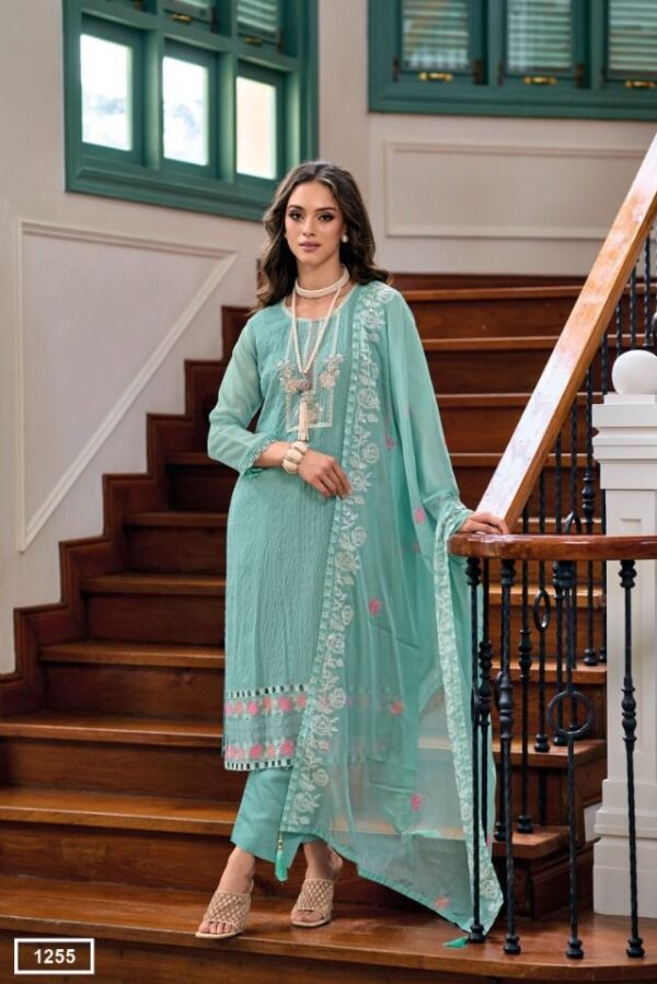Soft Organza Embroidery & Khatli Hand Work Stitched Suit - TIF 1019