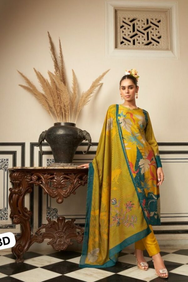 Rupali Floral 1406 - Pure Viscose Muslin Digitally Printed With Heavy Handwork Suit