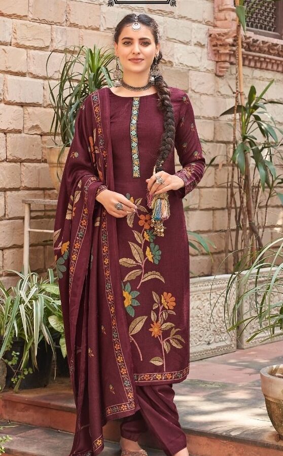 Kesar Shahin 16006 - Pure Pashmina Printed With Embroidery Suit