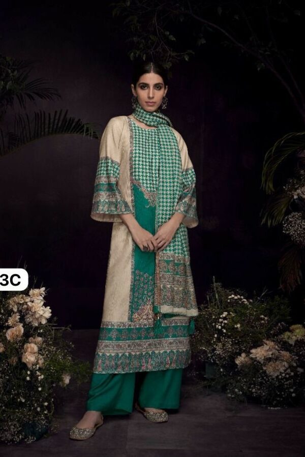 Kesar Jashn e Bahar 26006 - Pure Pashmina Digitally Printed Suit 