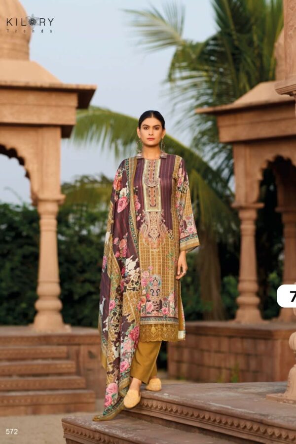 Kilory Rehmat 576 - Pure Pashmina With Digital Print With Fancy Embroidery Work Suit