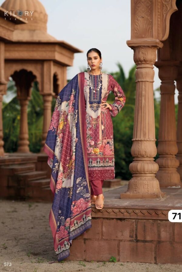 Kilory Rehmat 576 - Pure Pashmina With Digital Print With Fancy Embroidery Work Suit