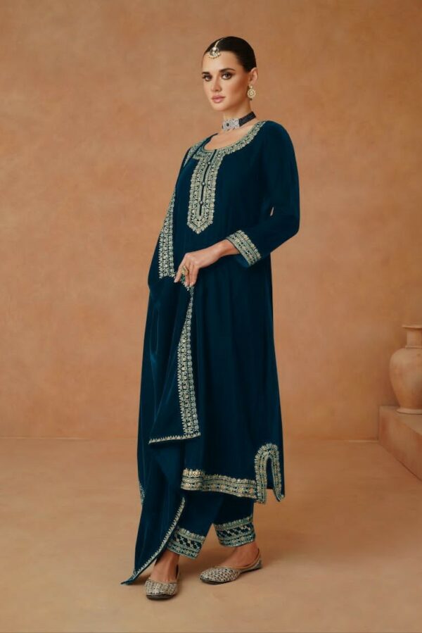 LT Nitya Pankhi 705 - Velvet Embroidered Suit