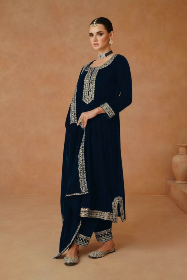 LT Nitya Pankhi 705 - Velvet Embroidered Suit