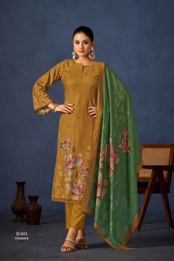 Masakali Sufiyana 82006 - Pure Pashmina Digital Printed With Swarovski Work Suit
