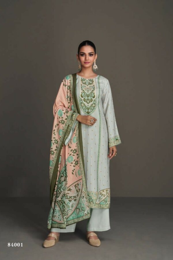 Kesar Aarambh 84004 - Pure Pashmina Digital Print With Swarovski Work Suit