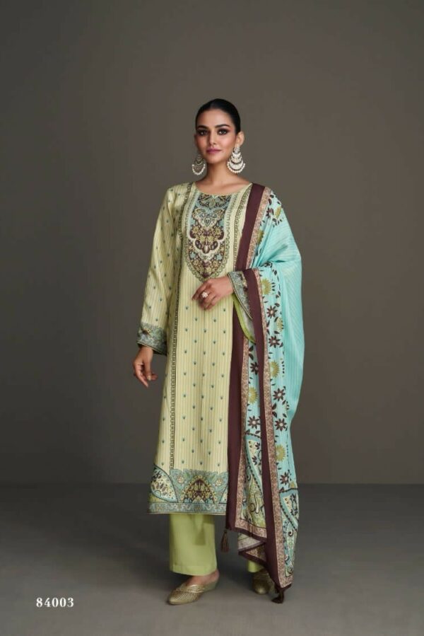 Kesar Aarambh 84004 - Pure Pashmina Digital Print With Swarovski Work Suit