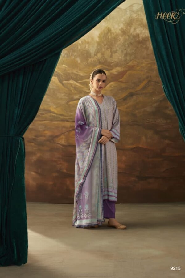 Kimora Jhilmil 9215 - Pure Muslin Silk With Digital Printed With Work Suit