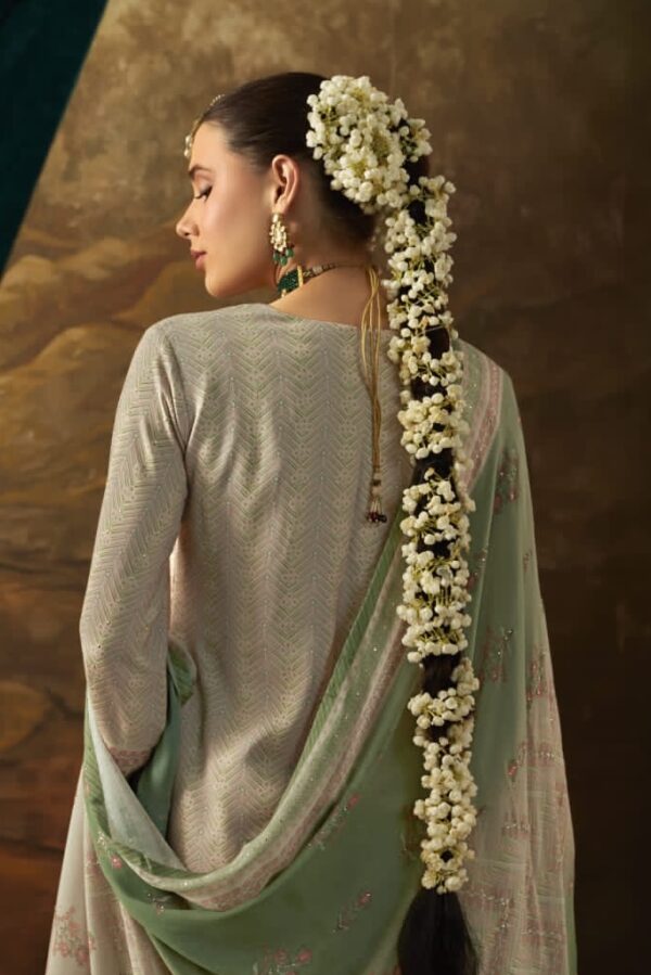 Kimora Jhilmil 9216 - Pure Muslin Silk With Digital Printed With Work Suit