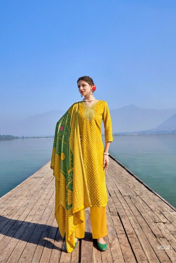 VP Sangini 95008 - Pure Pashmina Printed With Embroidery Suit