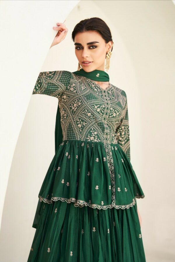 Aashirwad Naaz 9780 - Premium Chinon Silk With Work Stitched Dress