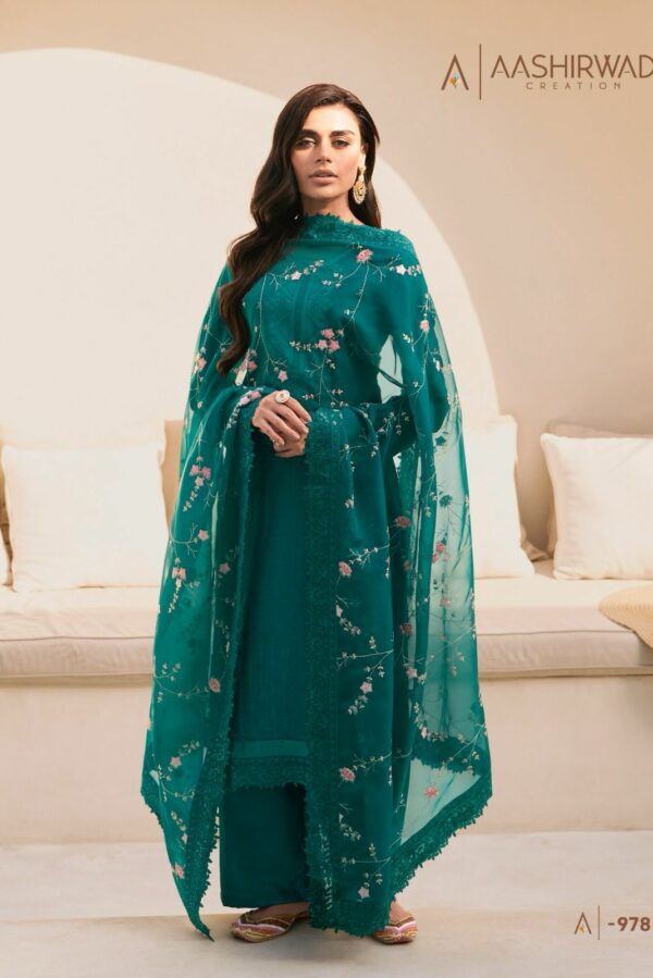 Aashirwad Afreen 9790 - Dola Silk Embroidered Suit