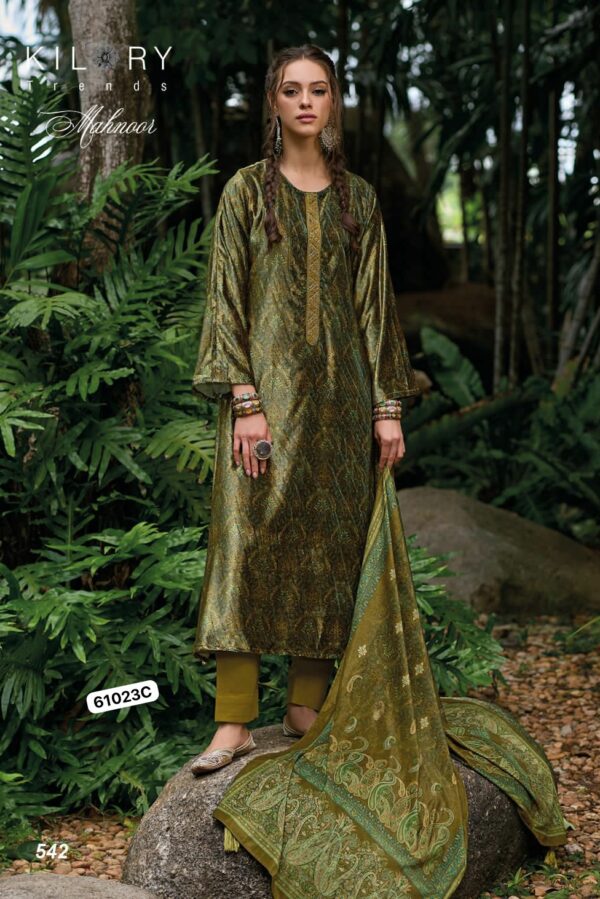 Kilory Mahnoor - Pure Velvet With Digital Print With Embroidery & Hand Work Suit