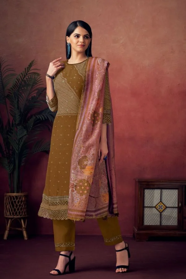 Jay Vijay Rachika 3128D - Pure Muslin Digital Print With Embroidery Suit