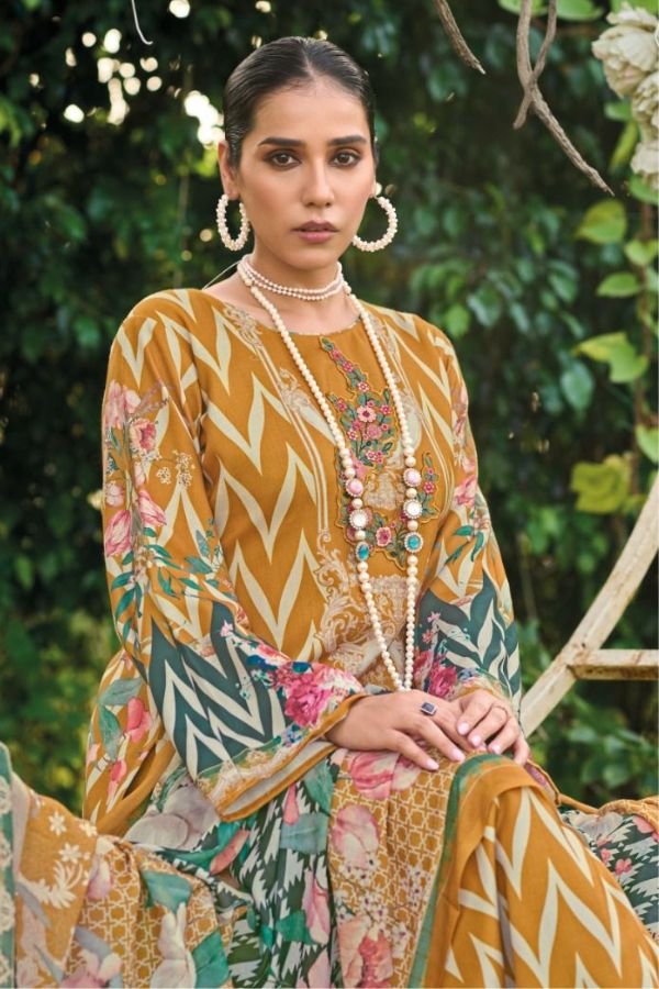 Kilory Elan KD 606 - Pure Pashmina Printed With Embroidery Suit