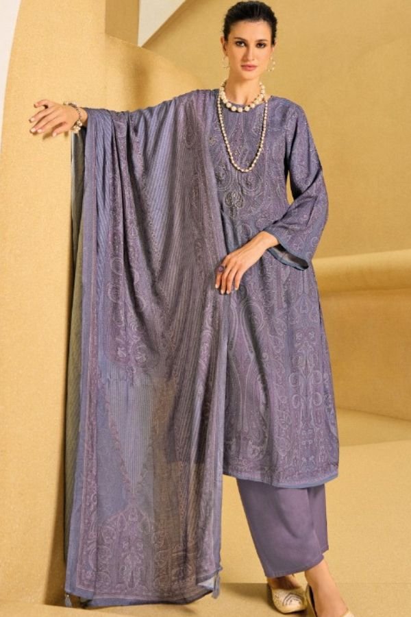 Rang Eshaal 1006 - Pure Wool Printed With Handwork Suit