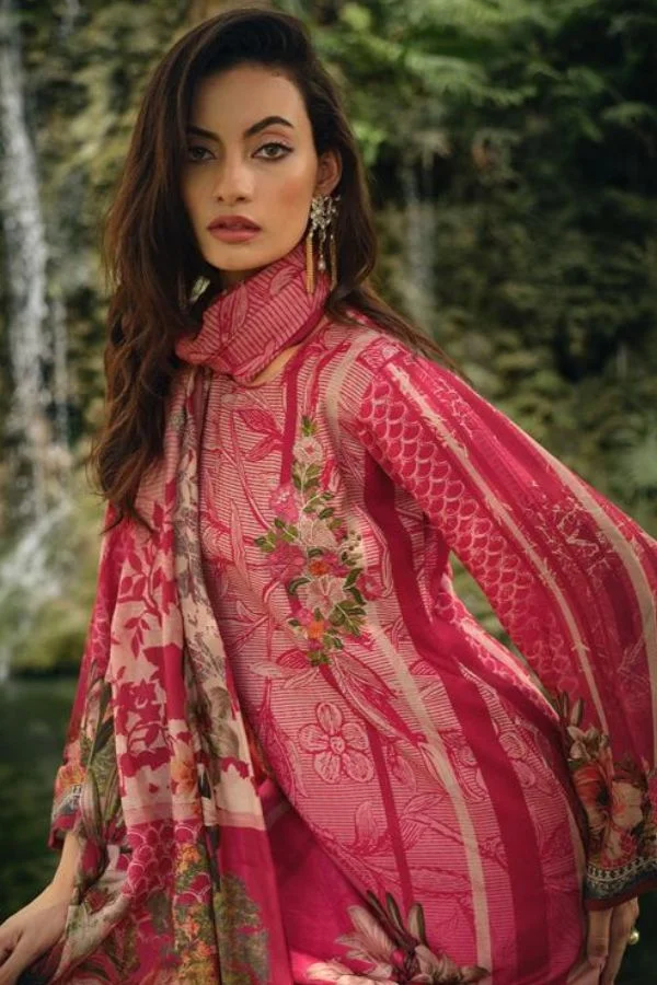 Sadhana Mehtaab 5279 - Viscose Pashmina Digital Print With Fancy Work Suit