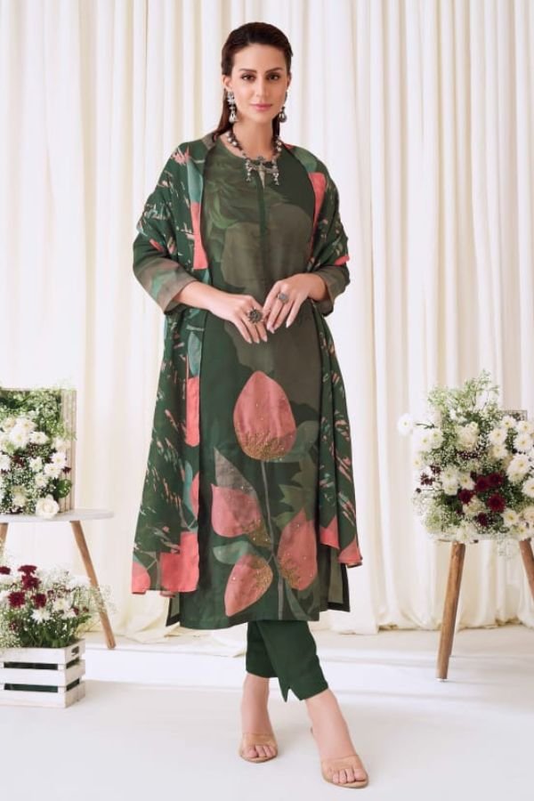 Sudriti Bloched 778 - Pashmina Twill Digital Print With Handwork Suit